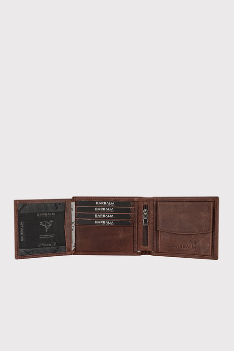 Zoozie Bags Cartera para Hombre Arnold Crazy, Piel Auténtica 100%, Marrón Elegante y Sofisticada para Uso Diario y Regalo Perfecto